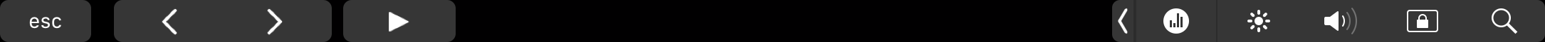 MacOS Mojave Touch Bar